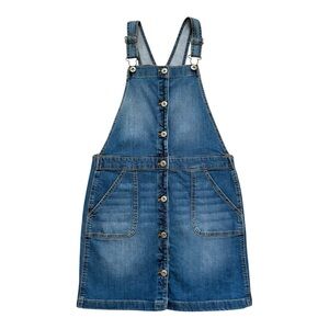 Oshkosh B’gosh Denim Overall Dress Skirtalls with Button Front Size 14 Youth